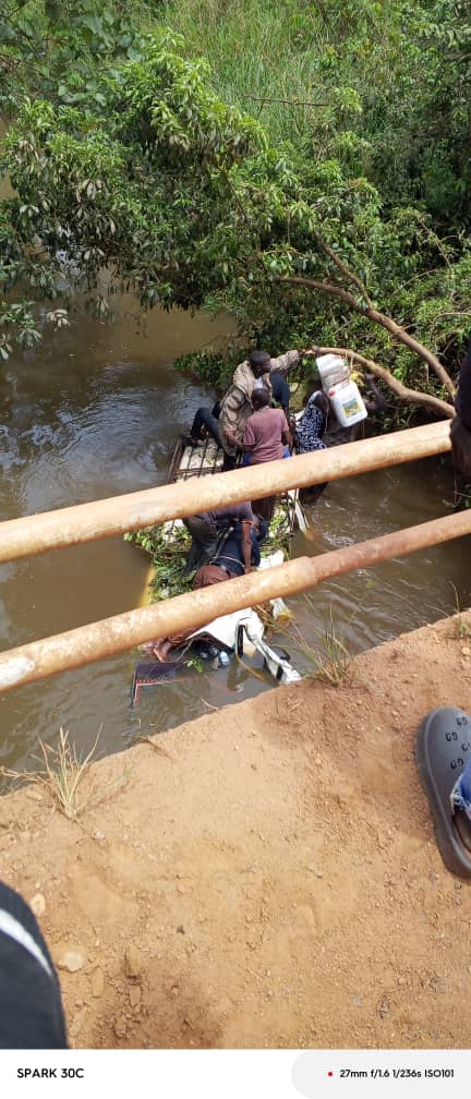 NyapeaHospital's tweet photo. Road Traffic Accident (RTA) at Nyagak, Zombo District today. A drone heading to Zombo for a burial ended up in the water. There are massive casualties at Nyapea Hospital as search for others is ongoing within the water. https://t.co/7jj16J1A6R