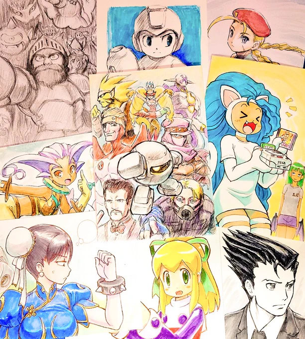 大カプコン展、福岡でも是非やって欲しいな〜という願いを込めて今まで描いたファンアート集めて再ポスト!
#アナログ絵 #CAPCOM 