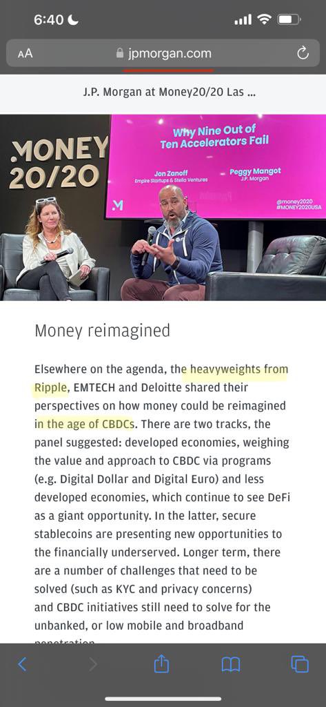 J.P. Morgan also considers Ripple as a “heavyweight in the age of CBDCs.” 😏💨