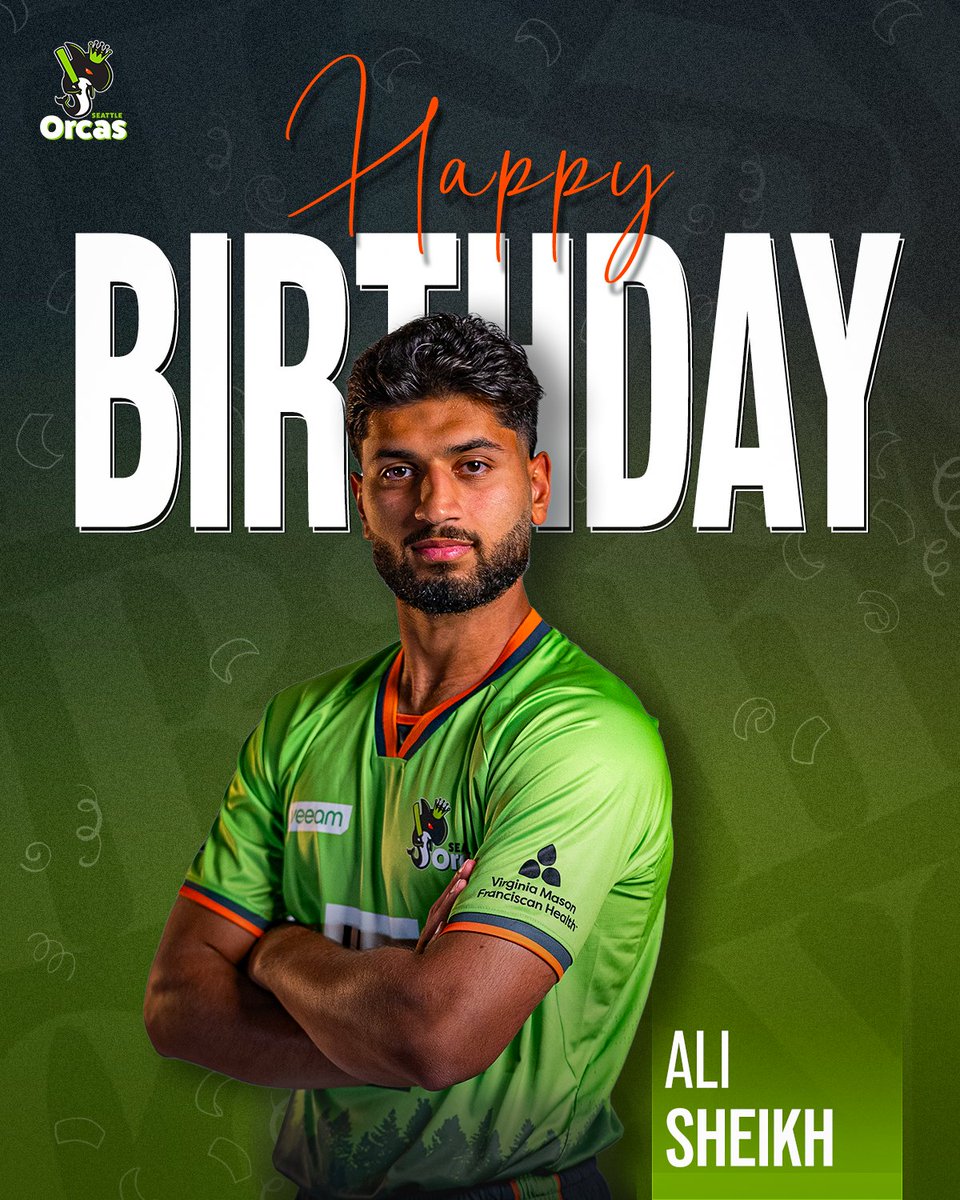 MLCSeattleOrcas's tweet image. It's Ali’s day today 😍

Wishing our electrifying all-rounder a wonderful birthday 🎂

#SeattleOrcas #AmericasFavoriteCricketTeam #MLC #AliSheikh