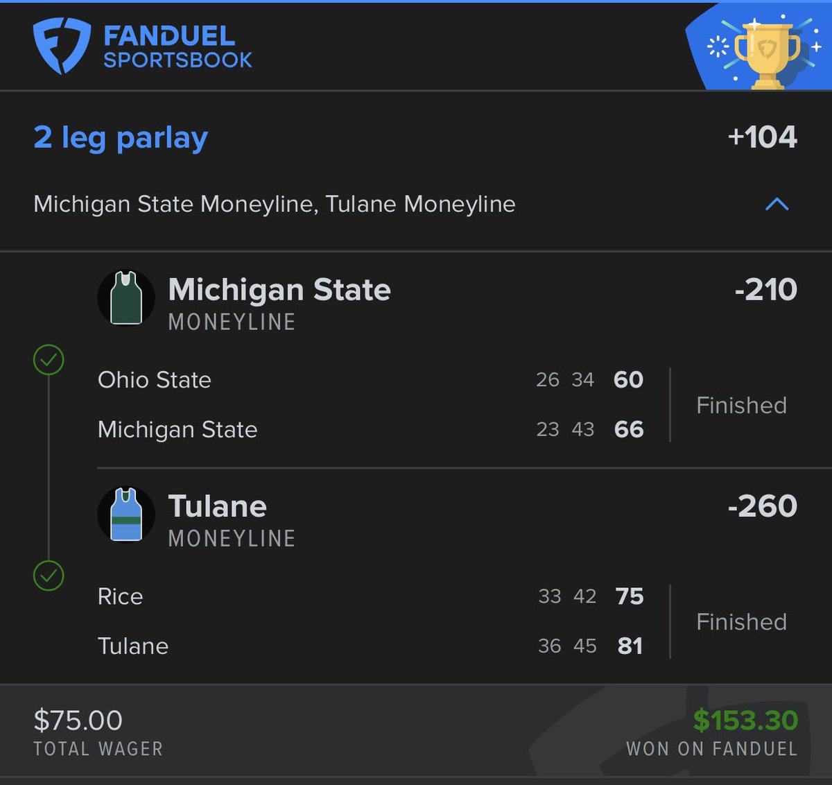 TSteBettingCo's tweet photo. Two nice hits yesterday for the group on live college basketball! Finding decent success on the live college slips! More to come today! MLB coming up huge promo will be dropping for that Friday 2/27! 💰 👍 

#BettingTips #ABL #SportsBettingX #CollegeBasketball #USAHockey https://t.co/O1qqPtoDnv
