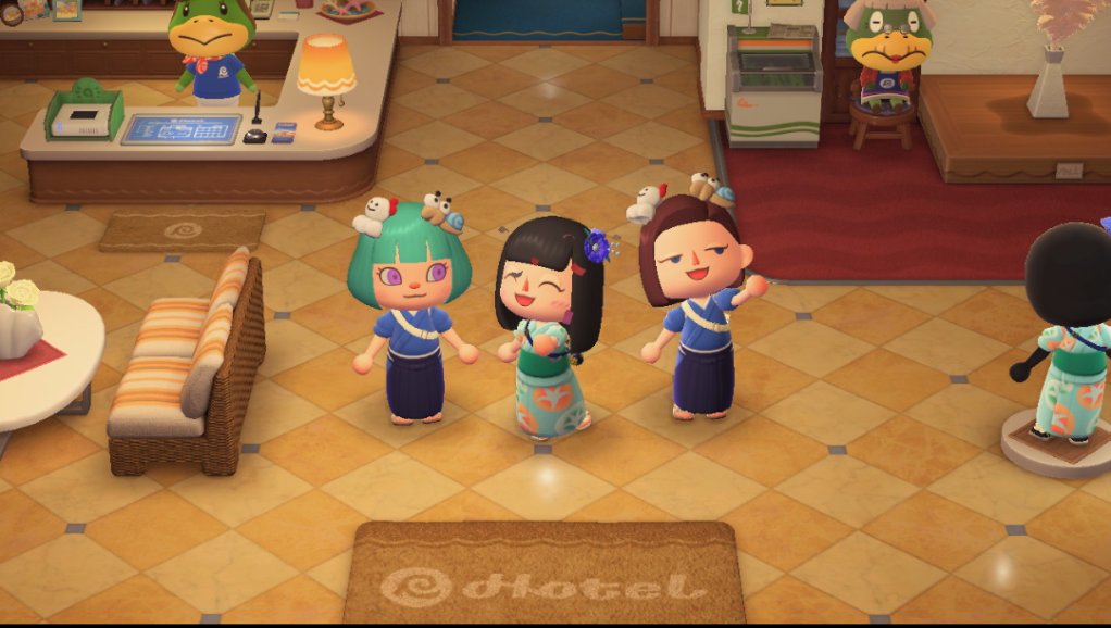 あつ森で友達とわちゃわちゃ！！
それぞれの島に行きホテルの
レンタルコーデを着たりして遊びました✨️