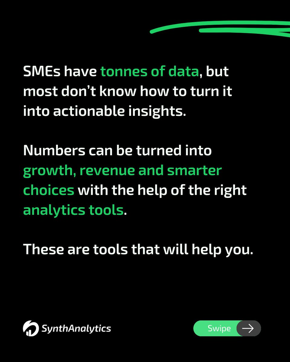 Synth_analytics's tweet photo. If you’re running an SME and you’re still making decisions from “vibes” and WhatsApp chats, we need to talk!👀 https://t.co/qJWjbgwIuY