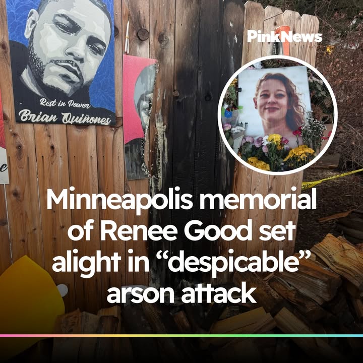 Arsonist targets Renee Good memorial as community demands justice ➡️ bit.ly/46k6T7o

📷 jchavezmpls via Bluesky, Getty
