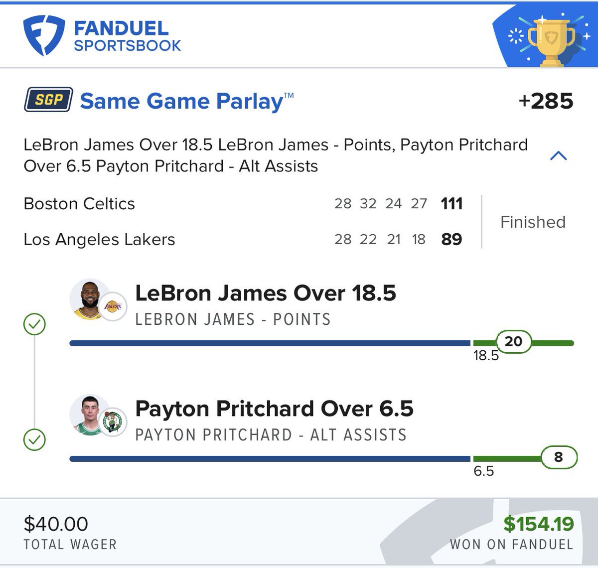 bizzy_bets's tweet photo. 7+ Unit Day Yesterday 🔥

Reaves U 20.5 Pts (-115) ✅
PP &amp; White Ast 6/8 (+424) 🔥
LBJ &amp; PP  (+285) ✅
Kon 4 &amp; 5 3’s (-115/+200) ✅
Sam Merrill 3 &amp; 4 3’s (+175/+425) 🎯
Kawhi 35 Pts (+275) ✅
Chet U18.5 Pts (-115) ✅
PP 6 Ast (-108) ✅ 
Bane O 17.5 Pts (-122) ✅

#NBAX #fanduel https://t.co/JpD7Hi7ttC