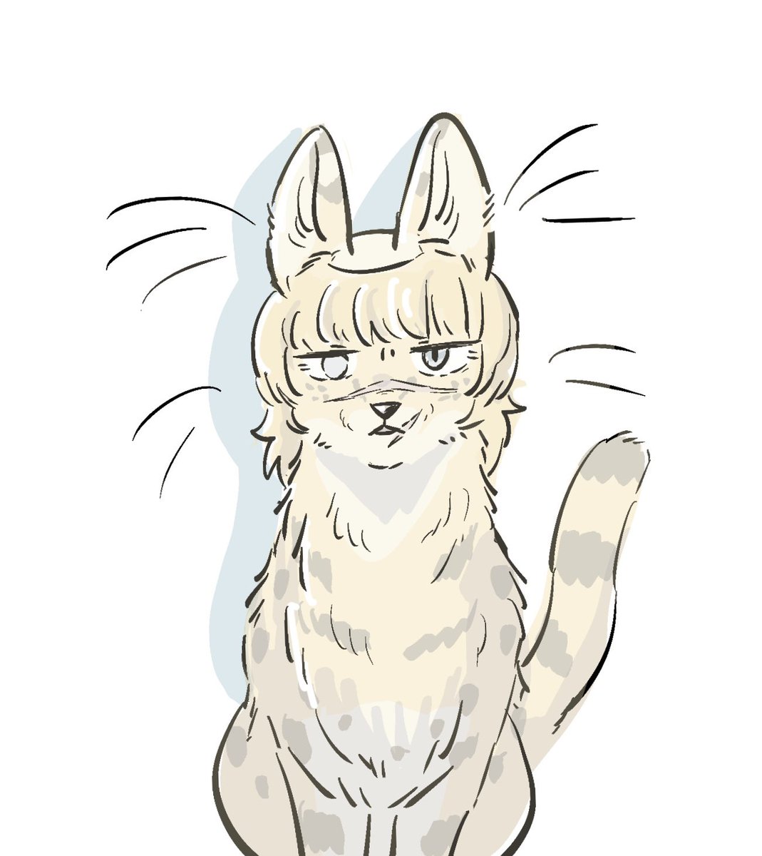 ねこのひに描こうとしてボツになったｻﾊﾞﾙｷｬｯﾂなバ🐆