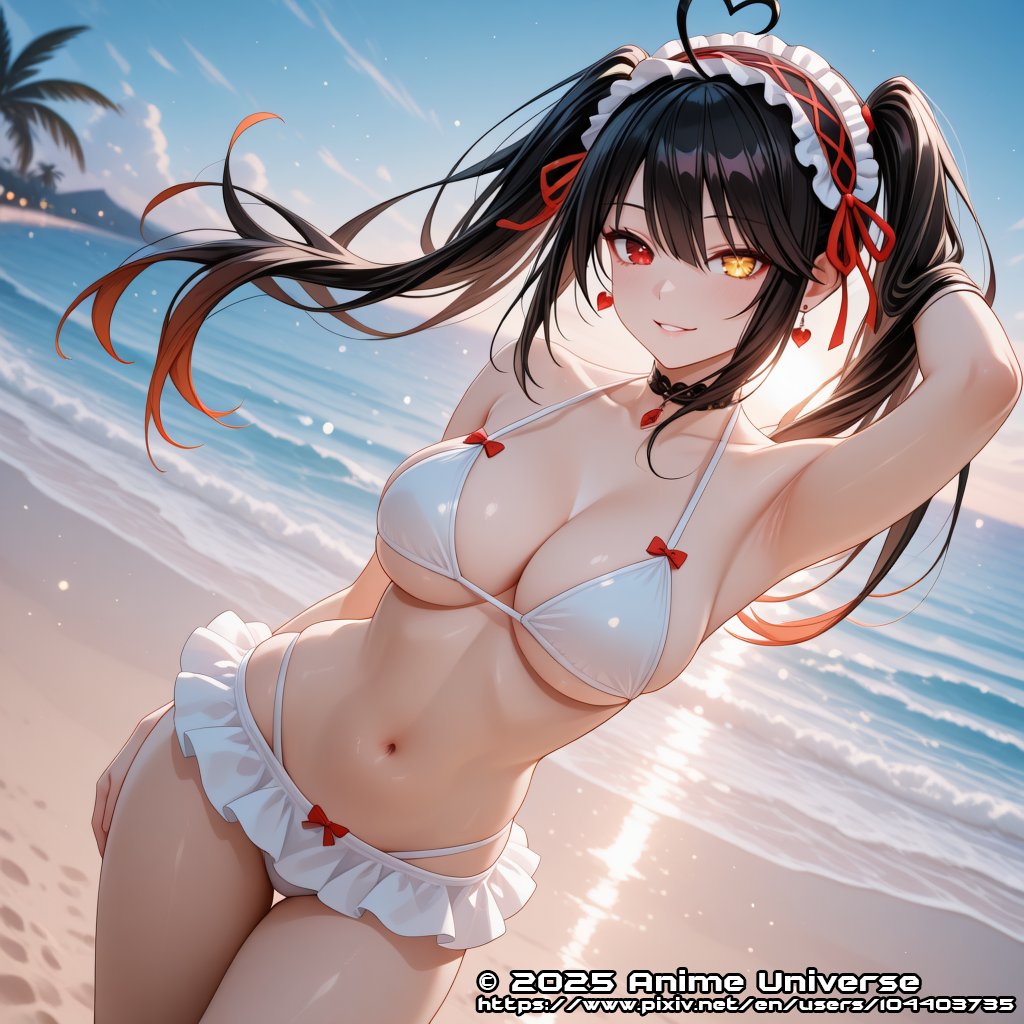 Tick-tock… is it really just the heat?
Day 360 — Kurumi
Fufu… don’t be shy now.
If you’re already captivated,
at least admit it properly.
I do enjoy honest admiration, you know.

AI Art: Tokisaki Kurumi #15 | Anime Universe
Pixiv Artwork ID: 132874881