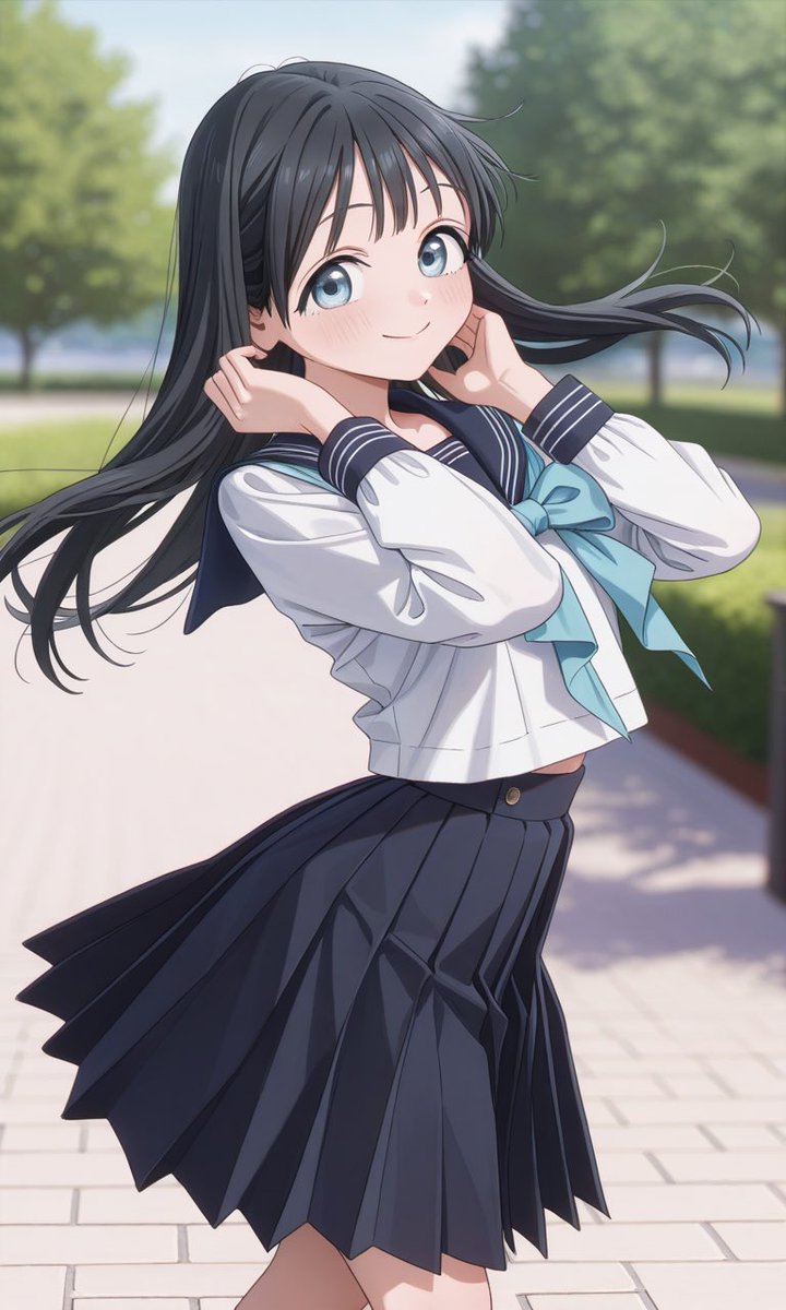 明日小路

#AIイラスト 
#明日ちゃんのセーラー服