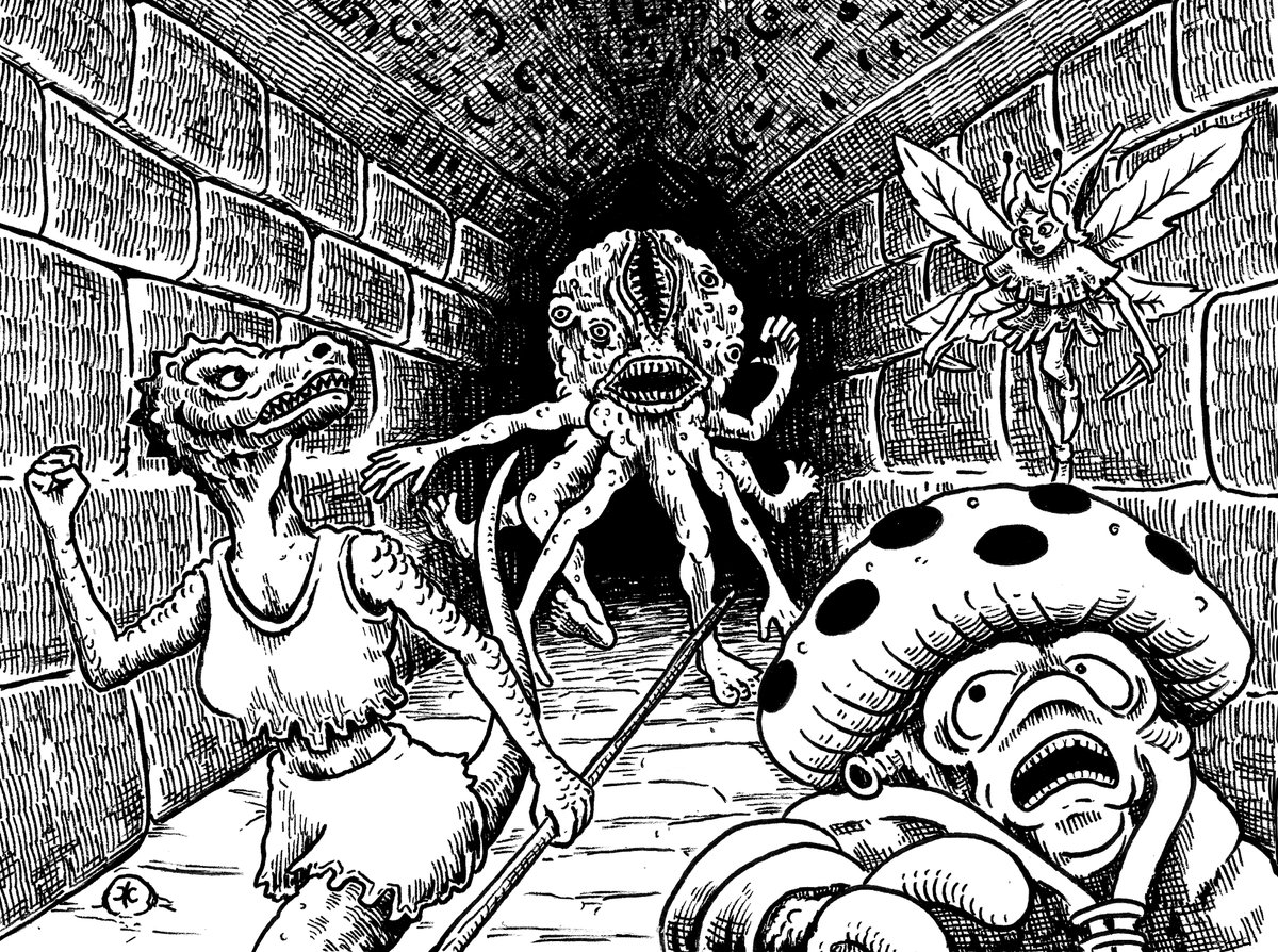 crawlstilho's tweet image. Art made for Dungeon, inc.

A reverse dungeon TTRPG by the The Merry Mushmen

#art #dungeoninc #dungeon #fantasy #oldschool #tpg #ttrpg #illustration #osr #crawlstilho