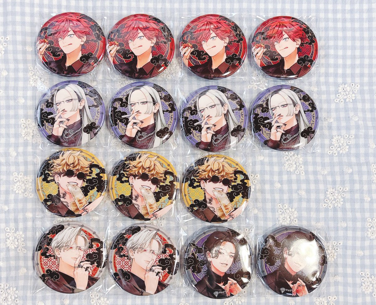 交換 〉 極楽街 チェーン付き缶バッジ 譲 : アルマ タオ 🌟辰臣 🍒黄泉