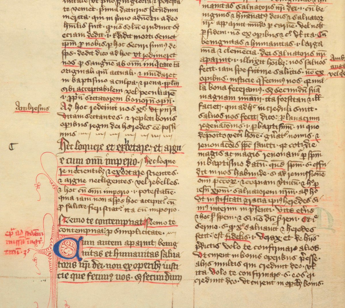 NewCollegeLib's tweet image. What a wonderful use of rubrication!😍 

It looks like this scribe got a bit carried away with the rubrication and line ornamentation. 

(@NewCollegeOx, MS 93, f. 29v)

#ManuscriptMonday #Manuscript #Medieval