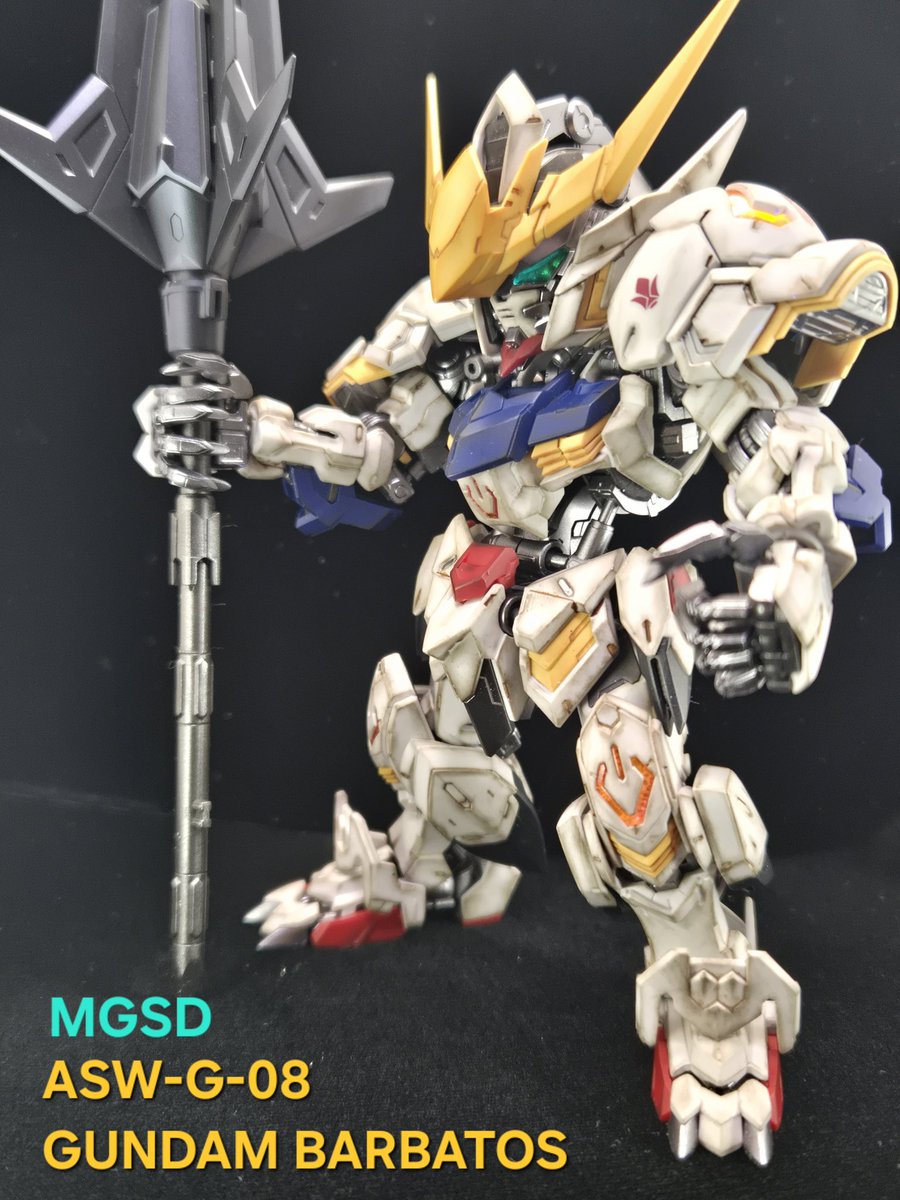 ryaryuryos's tweet photo. #ガンプラ
#ガンプラ好きと繋がりたい 
MGSD バルバトスやっと完成
内部フレームフレームメタリックにて塗装、外装はセミグロス仕上げです https://t.co/tVJGeCkRlP