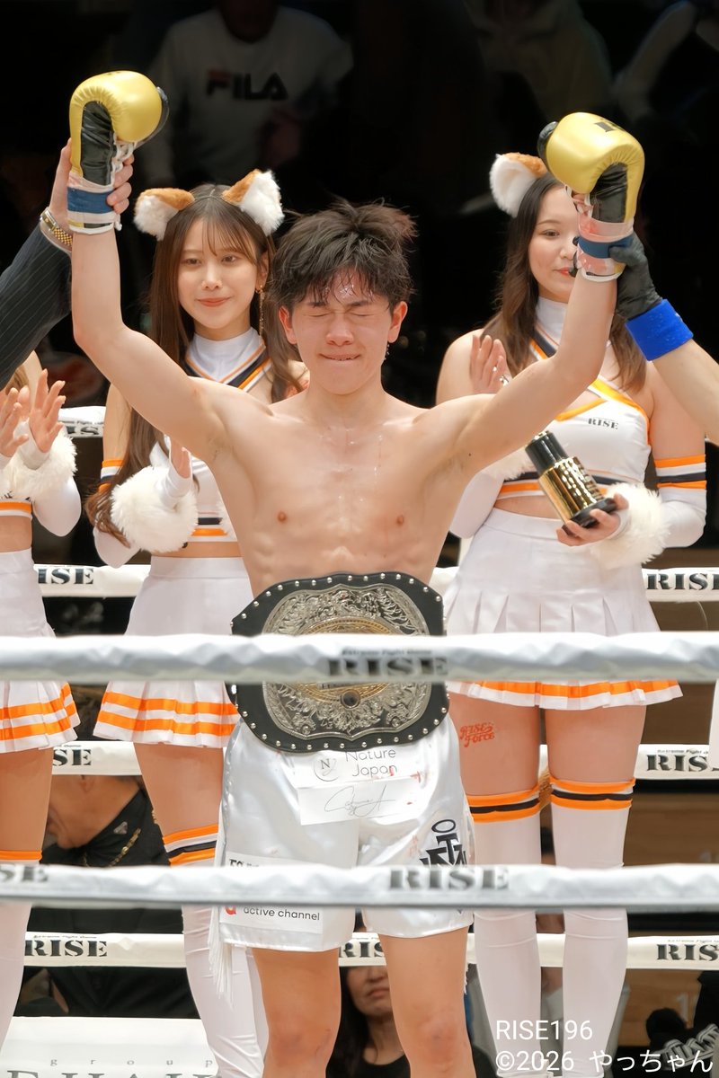 GxR_LFS's tweet photo. 松本 天志( @Tenshi424kick )選手🥊
第4代RISEフライ級王者に!!
#松本天志
#TARGETSHIBUYA
#RISE196
#令和8年2月23日 https://t.co/vBCWQxzDFg