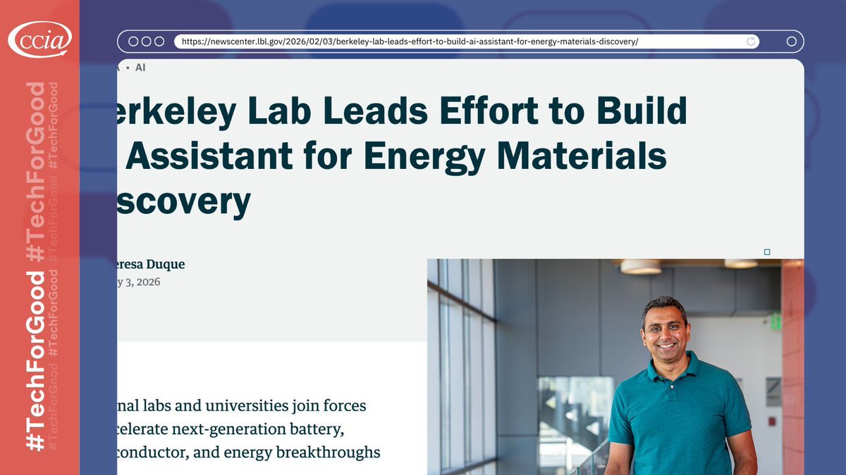 Science moves faster with AI. <a href="/BerkeleyLab/">Berkeley Lab</a> is leading the effort to build an intelligent assistant for material science, helping researchers overcome bottlenecks and deliver the energy solutions of tomorrow. #TechForGood
buff.ly/RND9oKV
