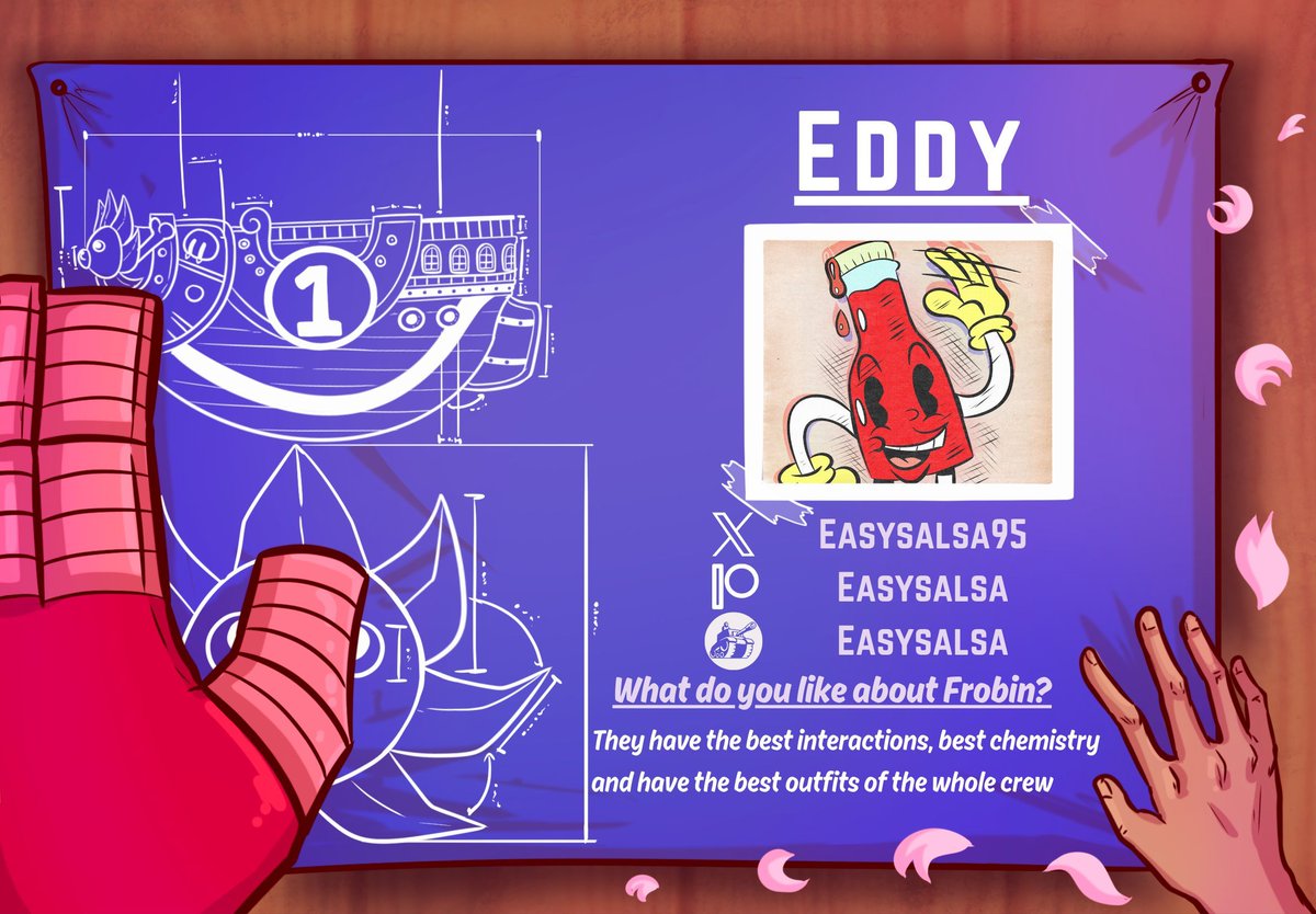 ☀️🦁 Straight from the Sunny's Workshop!

Franky and Robin have the best interactions, best chemistry, and best outfits of the whole crew! Perhaps, for @easysalsa95 , FroBin is the best ship?

🌸 Look forward to their work on this SUPER FroBin zine! ⭐

#onepiece #fanzine #frobin