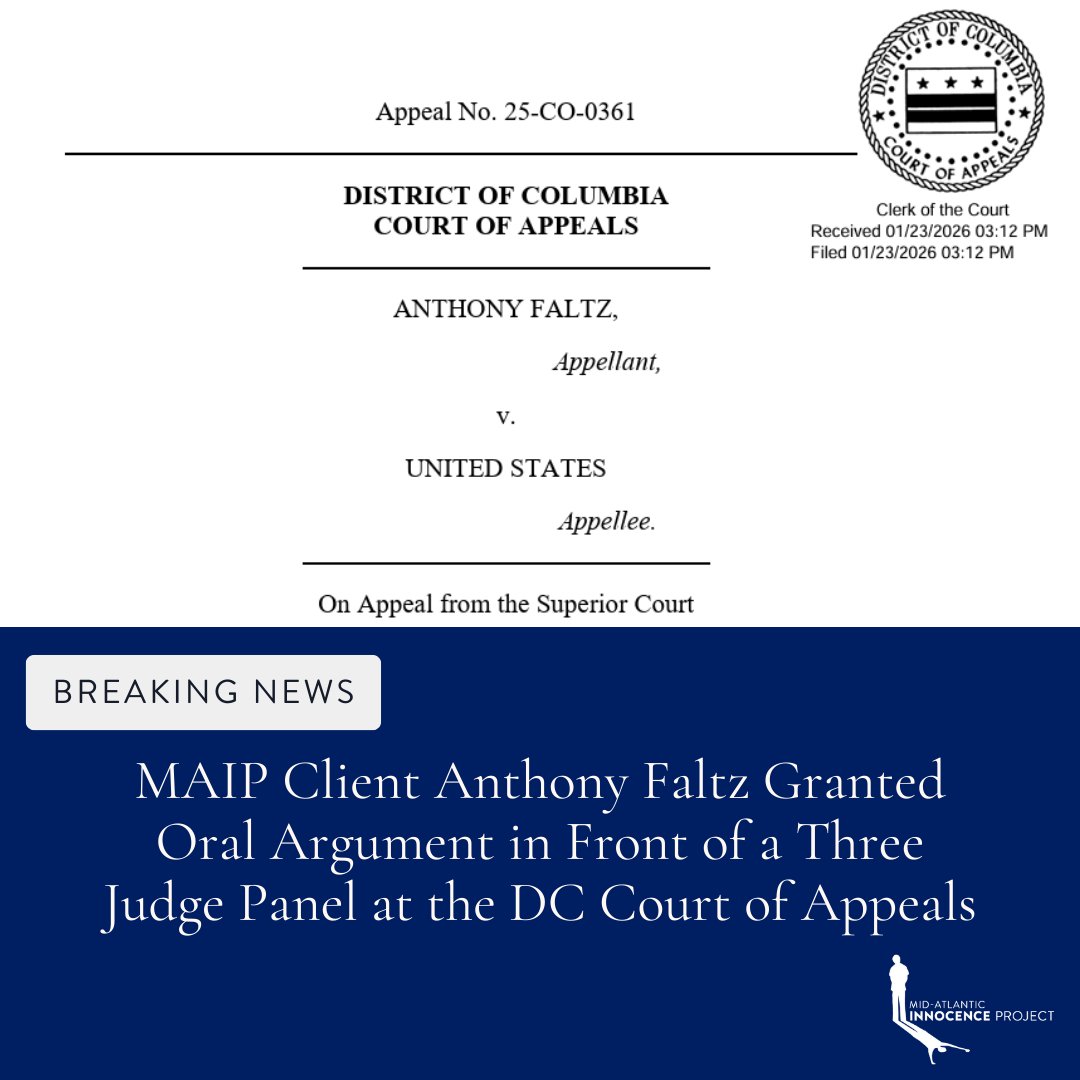 Mid-Atlantic Innocence Project tweet media