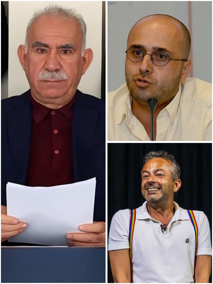 ⚠️ Bebek katili Öcalan, İmralı’da gazetecilerle basın toplantısı yapmak istedi.

Talebi kabul edilmeyen Öcalan’a bazı gazeteciler soru gönderdi.

Soru gönderen bazı isimler şöyle:

• Dicle Müftüoğlu (Mezopotamya Ajans)
• Murat Sabuncu (T24)
• İrfan Değirmenci
• Yıldıray Oğur