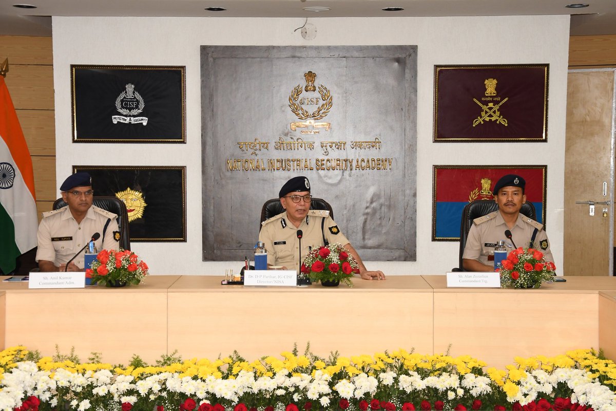 CISFTraining's tweet photo. 1st Batch – Infrastructure Protection Course for Sri Lanka Police at CISF NISA, Hyderabad! 🇮🇳🤝🇱🇰

The inaugural batch of the Infrastructure Protection Course for Sri Lanka Police officers was conducted at CISF NISA, Hyd.
 #NISA #InfrastructureSecurity #SriLankaPolice @CISFHQrs https://t.co/m4JcVAKCcE