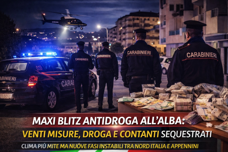 Maxi blitz antidroga all’alba: venti misure, droga e contanti sequestrati 

GUARDA QUI:  ift.tt/d7NTsO5