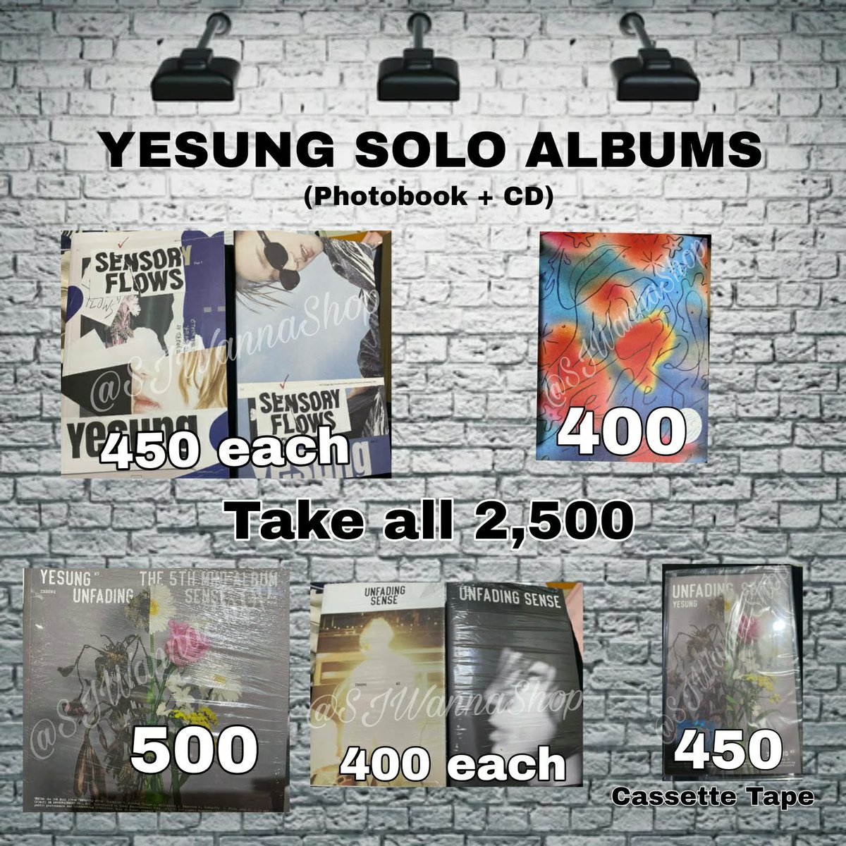SJWannaShop's tweet photo. ‼️ON HAND ‼️

WTS/ LFB YESUNG SOLO ALBUMS

✅Can pay thru gcash,maya, BPI
✅Ships fast thru J&amp;T
✅in good condition, good as new
✅with freebies 

Dm us to order

#superjunior #yesung #unfadingsense #sensoryflows https://t.co/OMuzehTINw