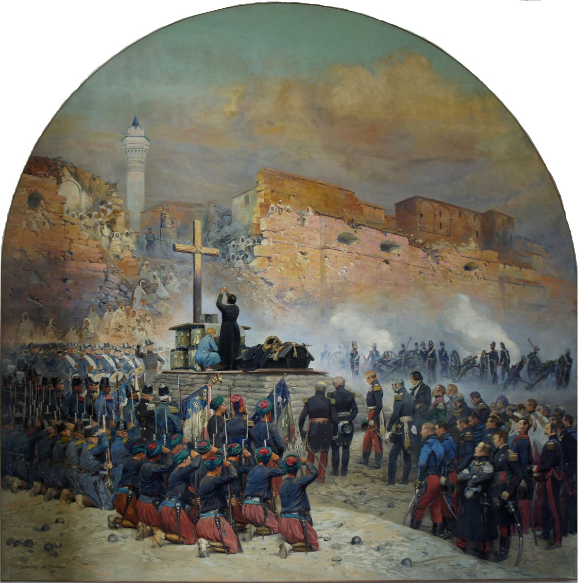 Les obsèques du Général Comte de Damrémont devant la brèche de Constantine le 18 octobre 1837.
(Par Edouard Detaille, 1910)