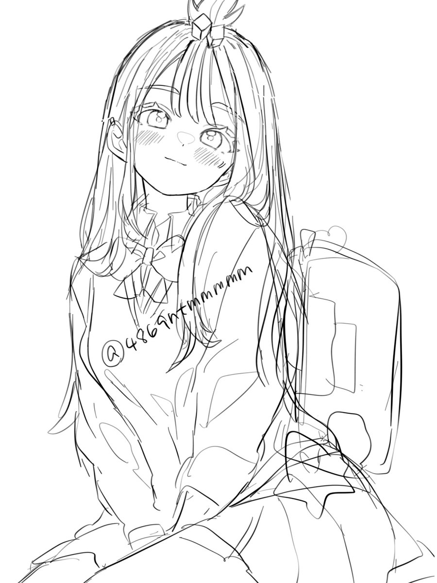 制服デウロちゃんの下描き😌ᩚ
スクバにマスコット沢山つけたい😌ᩚ 