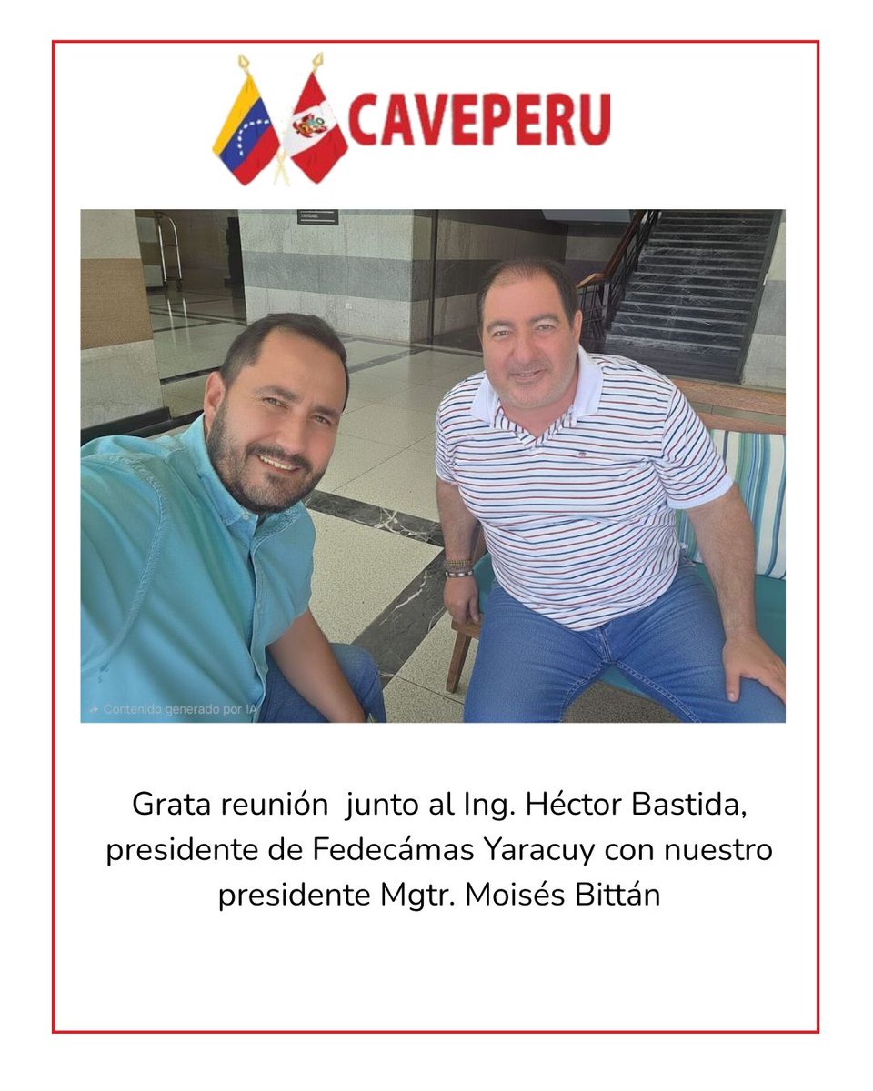 Potenciando la integración regional. 
​Nuestro presidente, Mgtr. Moisés Bittán, se reunió con el Ing. Héctor Bastida, presidente de <a href="/fedecamarasyara/">FedecamarasYaracuy</a>, para discutir las perspectivas de cooperación y el fortalecimiento de las relaciones gremiales.
​#CAVEPERU #Fedecámaras #Alianzas