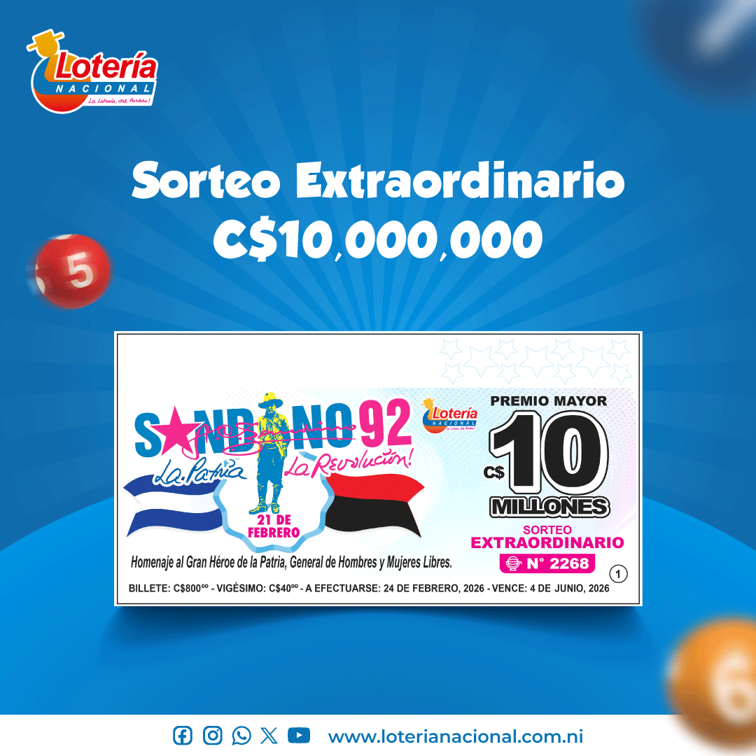 🙌Feliz inicio de semana para todos 🙌
🍀🤑💰El día de mañana martes 24 de febrero tendremos nuestro Sorteo extraordinario N° 2268 y ya está activado el Servicio Delivery 8230-9090🛵