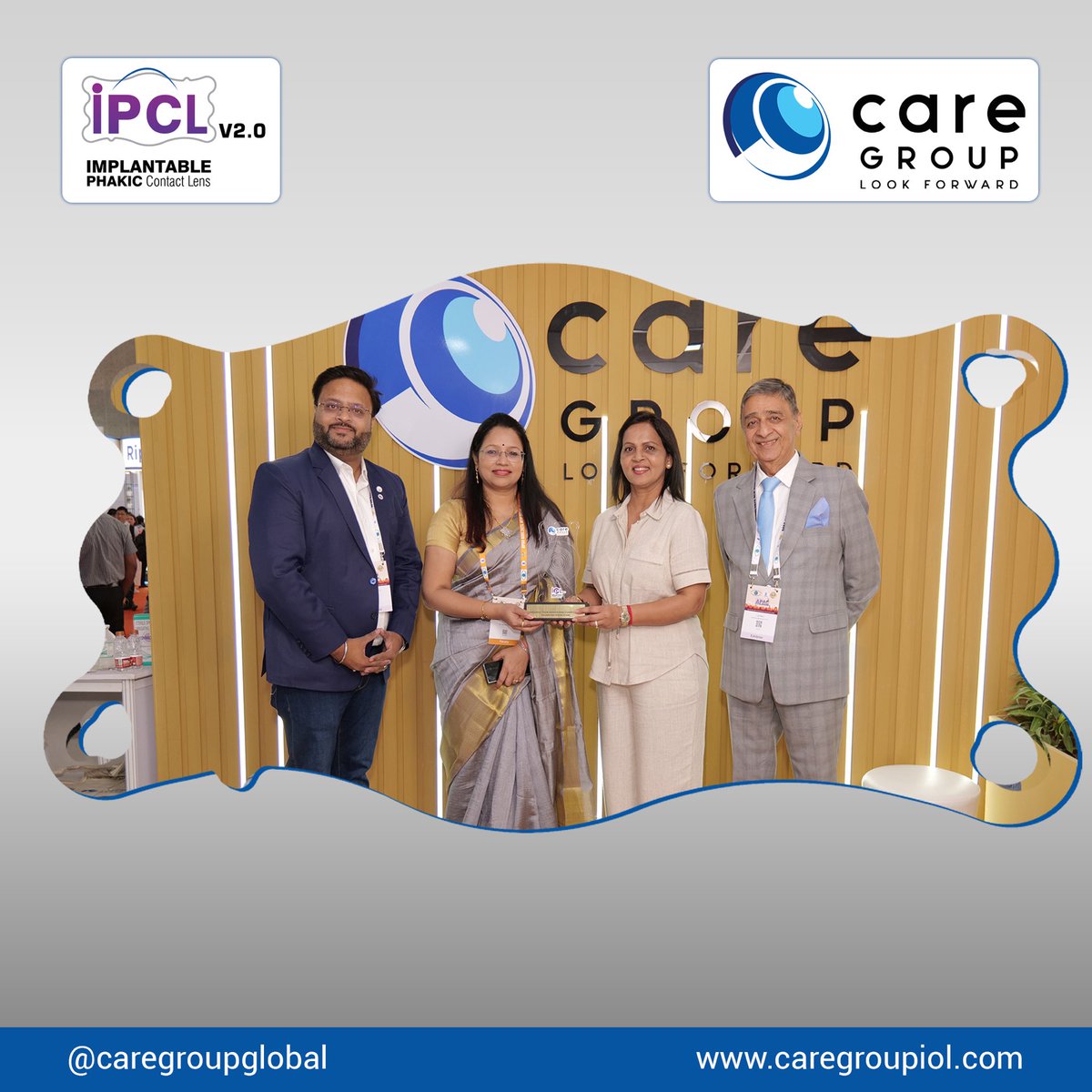 CareGroupGlobal's tweet photo. Presented to Dr Shalini Mohan, in honour of unwavering commitment and excellence in advancing vision care through the use of IOLs technology #caregroupiol https://t.co/JWqdab0fbN