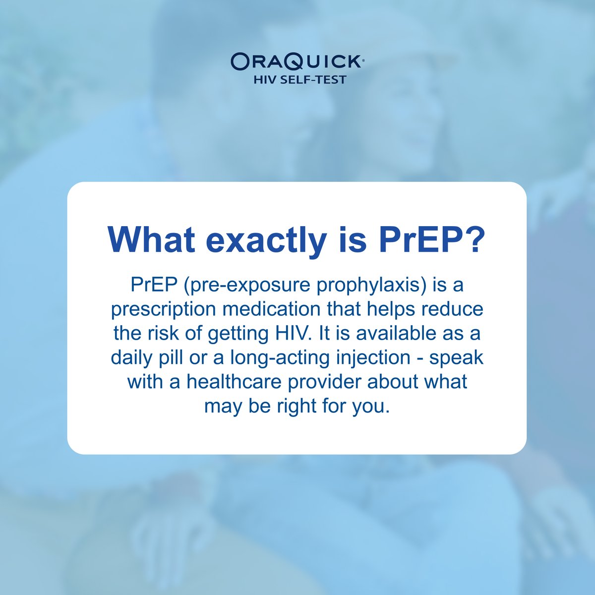 OraQuickIntl's tweet photo. Protect yourself. PrEP helps reduce the risk of HIV and supports your sexual health. 💊  #PrEP #HIVPrevention https://t.co/Lir911xlge