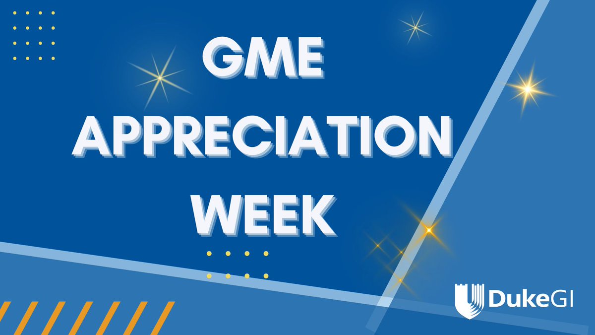 Duke_GI_'s tweet image. 🌟Happy GME Appreciation Week! 🌟
We’re grateful for our incredible residents and fellows who elevate Duke and Duke GI every day. We are stronger because of you, Thank You!
#FutureofMedicine @dukegme @dukemedicine @DukeMedSchool