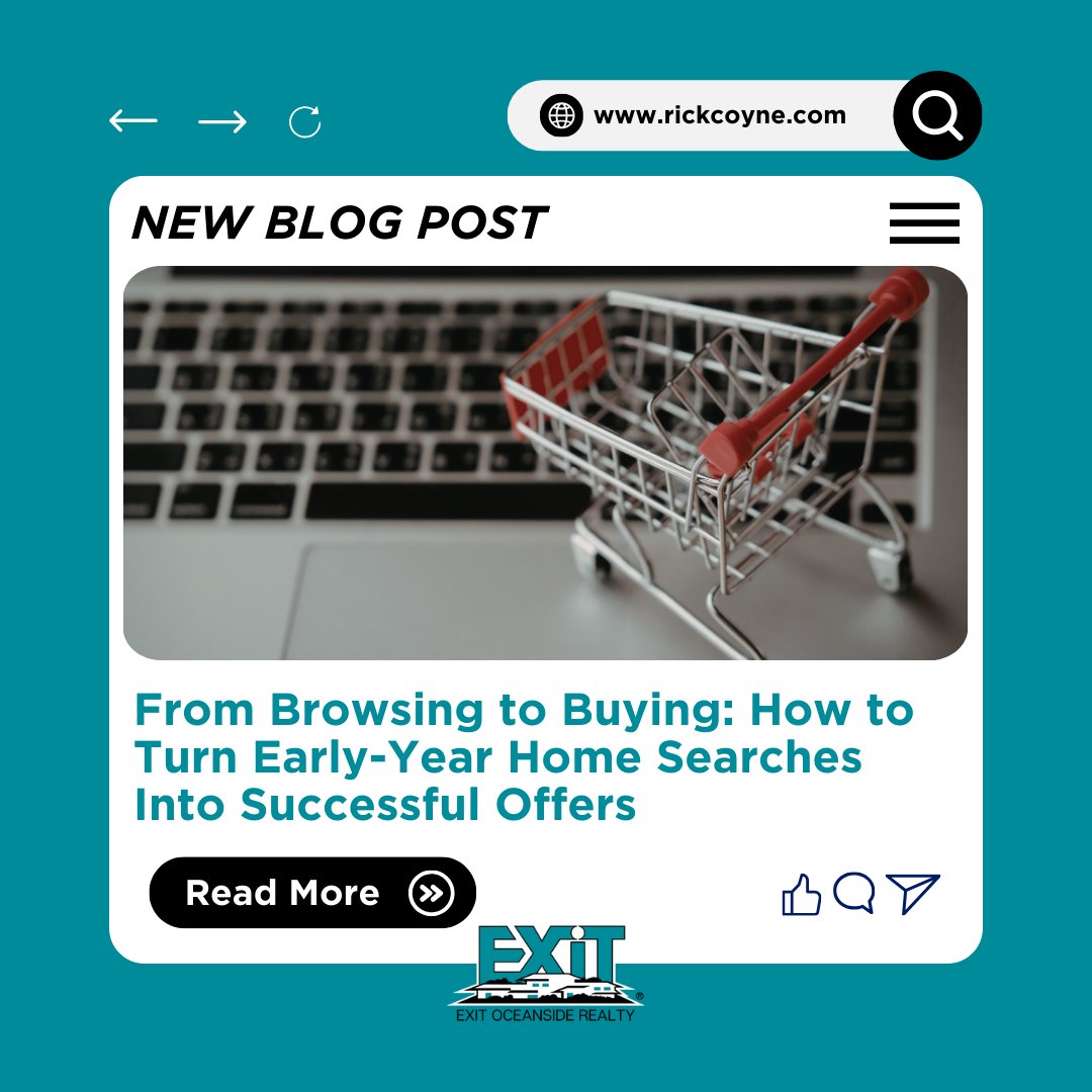 ExitOceanside's tweet image. From browsing to buying 🏡 The early months of the year are your window to prepare, strategize, and make confident offers before competition heats up. Get pre-approved, define your must-haves, study your local market, and be ready to act when the right home appears.

#ExitRealty