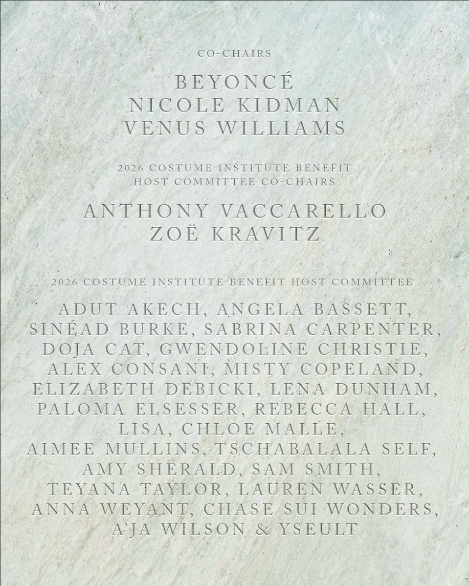 The 2026 Met Gala dress code has finally been revealed: Fashion Is Art!