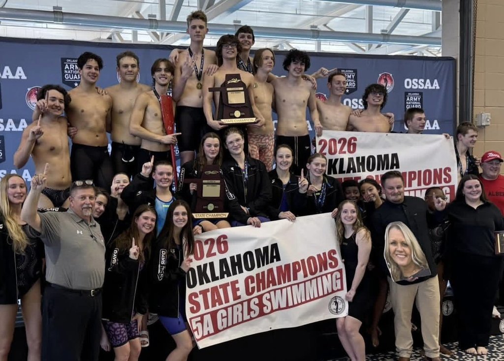 CAHSTitans's tweet photo. FOR THE FIRST TIME IN OKLAHOMA 5A SWIM HISTORY: The Carl Albert Men’s AND Women’s Swim Teams are OSSAA State Champions‼️
#CADNA #IfOneThenAll #DualCrown #H1story https://t.co/4uQMPn7YgH