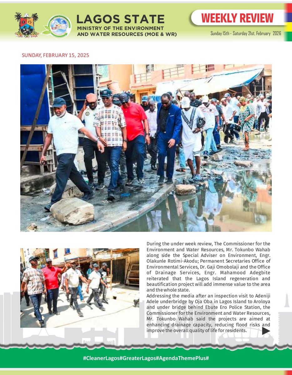 Lagos Min of the Environment and Water Resources tweet media