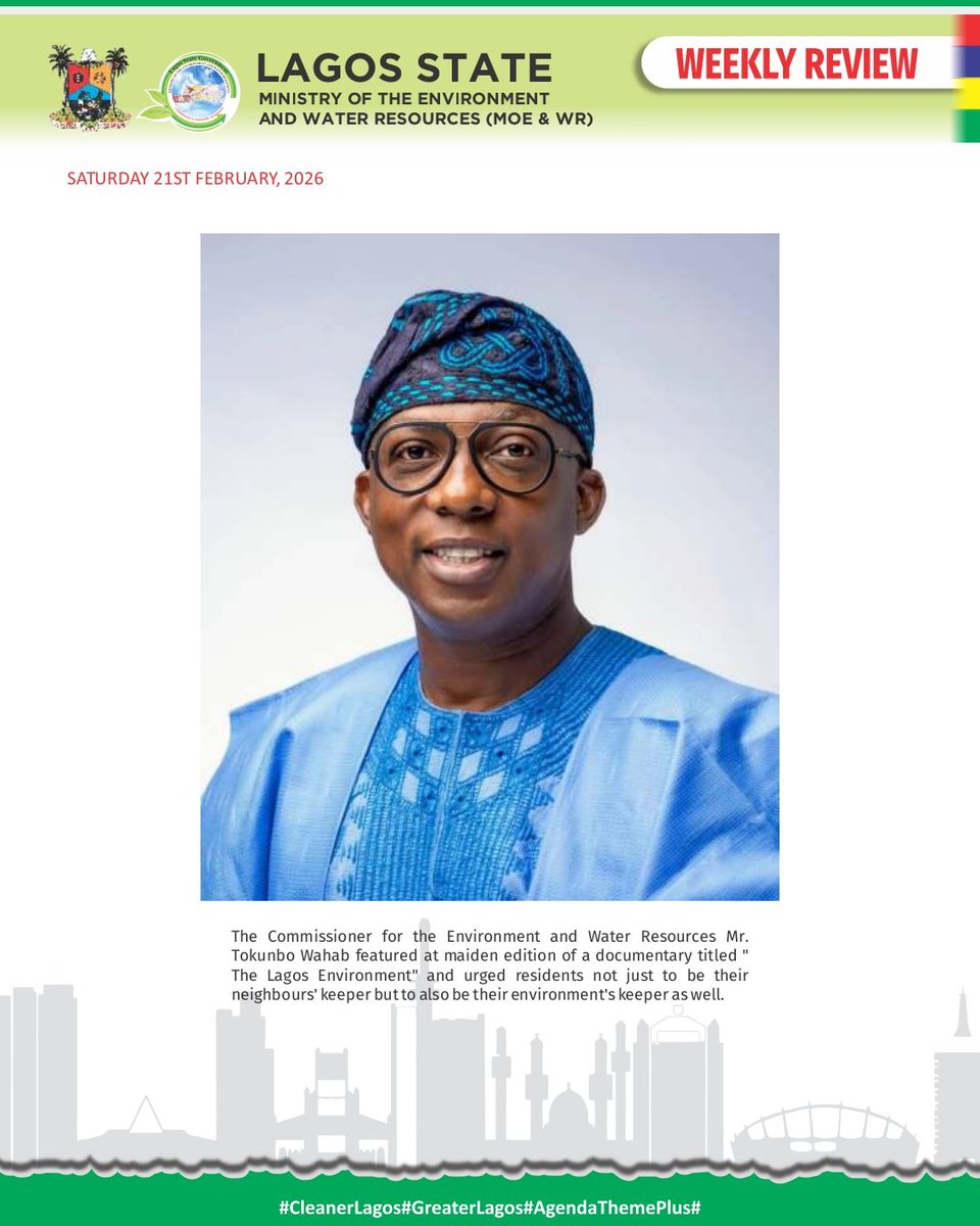 Lagos Min of the Environment and Water Resources tweet media