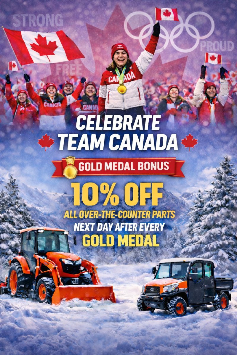🇨🇦 The 2026 Winter Games have officially come to a close.

This weekend, our Canadian curlers brought home GOLD 🥇 — and we couldn’t be more proud.

As a thank you to our customers and in honour of Canada’s gold medal win, all over-the-counter parts are 10% OFF today only.