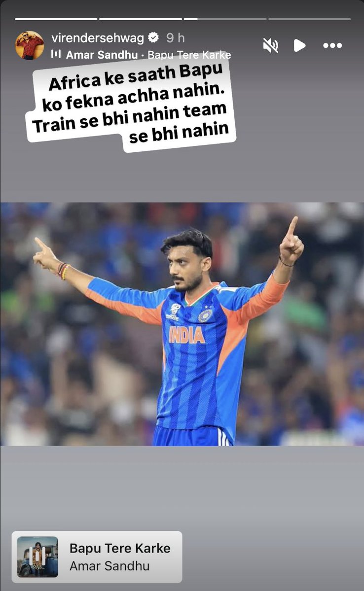 Virender Sehwag drops a brutal Instagram post on Axar Patel 💀🔥 #INDvsSA