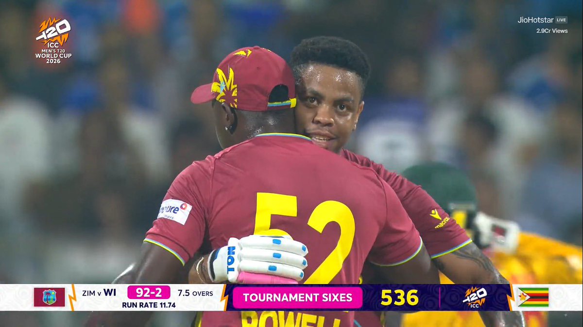 🚨 HISTORY AT WANKHEDE. 🚨

Shimron Hetmyer delivers the fastest ever fifty for West Indies at the T20 World Cup.