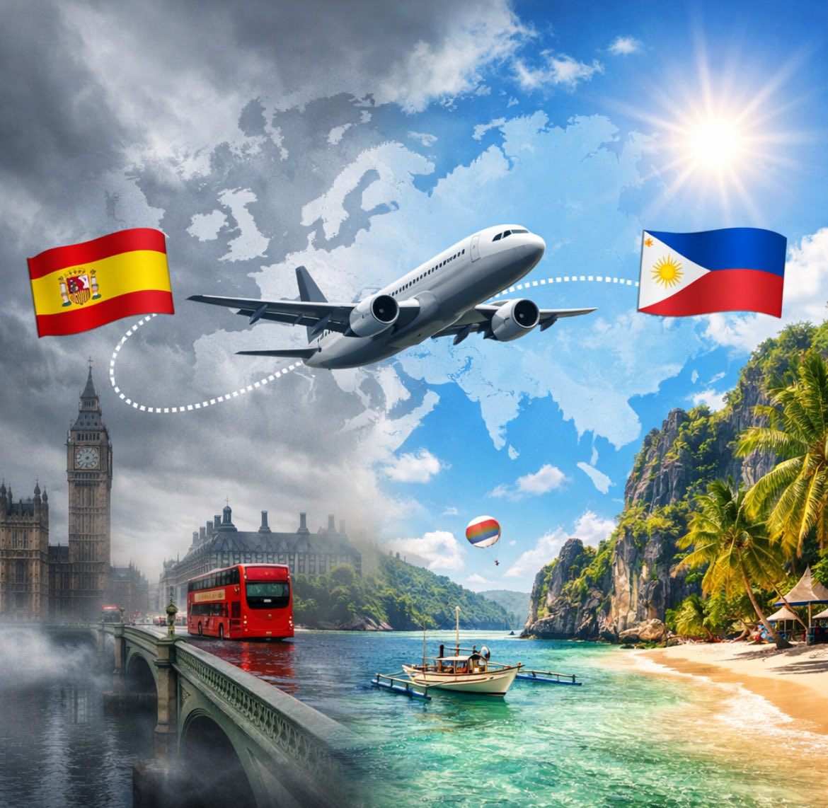 🇬🇧 El inglés: por qué no me fui a Londres y elegí Filipinas. 🇵🇭 

Lo que muchos jóvenes buscan en un Erasmus… pero llevado al siguiente nivel.

Tenía 27 años.
Y no era un viaje. Era una apuesta.

La idea: estar 3 meses y aprender inglés.
La realidad: 4 años viviendo en Asia.