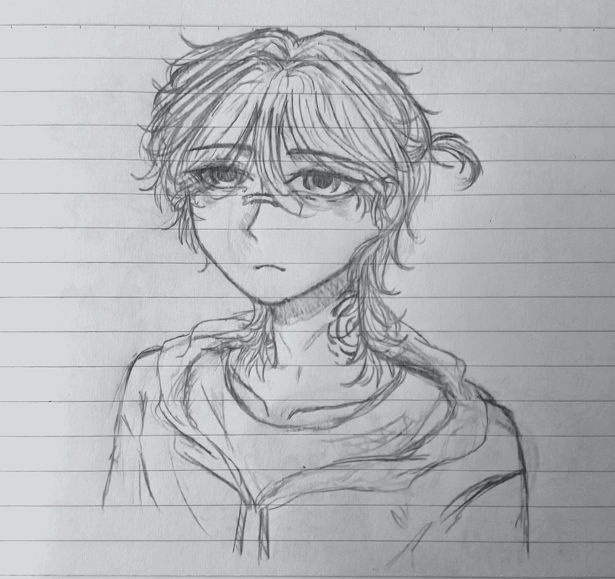 Pipslaziness's tweet photo. a sketch of a character from BL story im working on https://t.co/8c7ugPjAjE