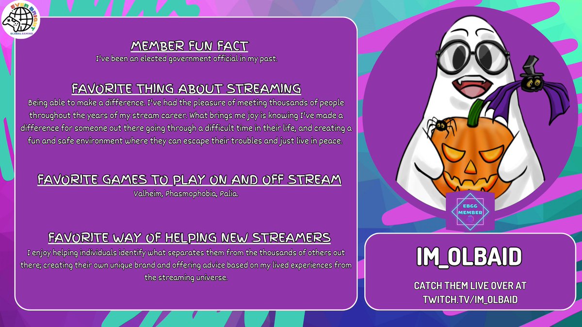 Our Featured Member of the week is
<a href="/Im_Olbaid/">Olbaid</a> ! Make sure to check them out and share some EBGG love! twitch.tv/im_olbaid