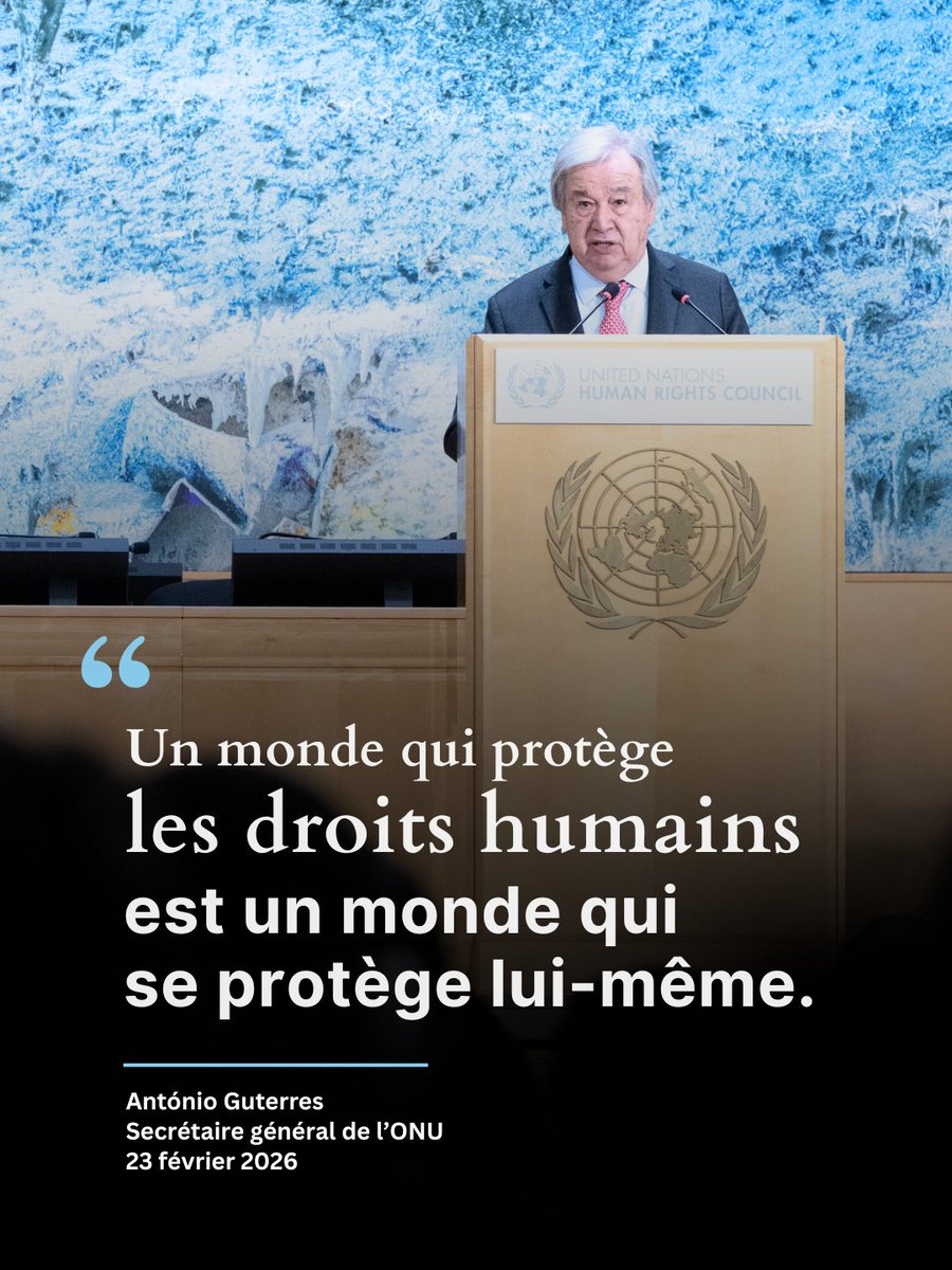 Les droits humains sont la cible d’une attaque de grande envergure partout dans le monde.

Les conséquences sont effroyables.

Nous devons changer de cap et faire de la dignité humaine notre boussole.

— Le Secrétaire général de l'ONU, <a href="/antonioguterres/">António Guterres</a> 

un.org/sg/fr/content/…