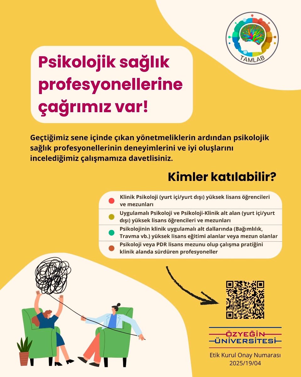 ecem_erkol's tweet photo. @ozgeozcanc Merhaba, alandaki yeni süreçlerden psikolojik sağlığımızın nasıl etkilendiğini araştırdığımız çalışmamıza katılmaya sizleri davet ederiz. 🌸

https://t.co/G86euziKNB https://t.co/pLczSeldD7