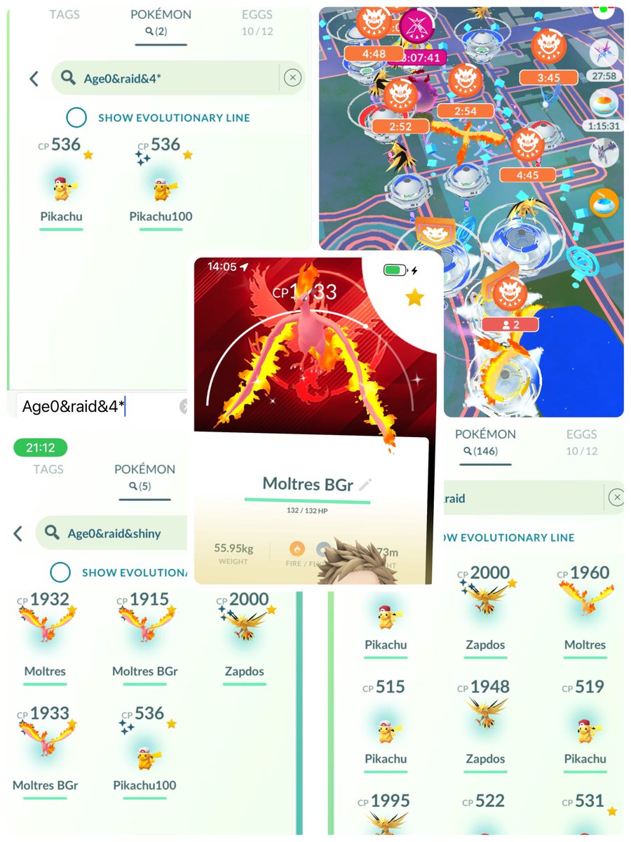 1st day of Road to Kalos

145 raids 

2 shiny pika (1 Shundo  🤩)
3 shiny Moltress ( 2 with BG)
1 hundro pika 

A little bit sad that I can’t get shiny Pikachu with BG 😭

Hope tomorrow my luck ll be better 🤩