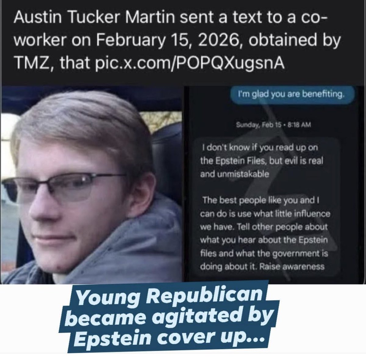 AnnieForTruth's tweet image. Austin Tucker Martin, the 21 year old who was shot and killed at Mar-a-Lago by Secret Service yesterday, was a Republican. He had become increasingly upset because of broken campaign promises and the mishandling of the Epstein files.