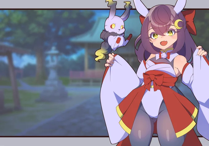 魔法少女ルナティック・ラヴィちゃんとマスコットのツキマル ラヴィちゃんが魔物に負けて、マスコットをふたなりチンポに変えられてしまうわけが…… #transfur #TF