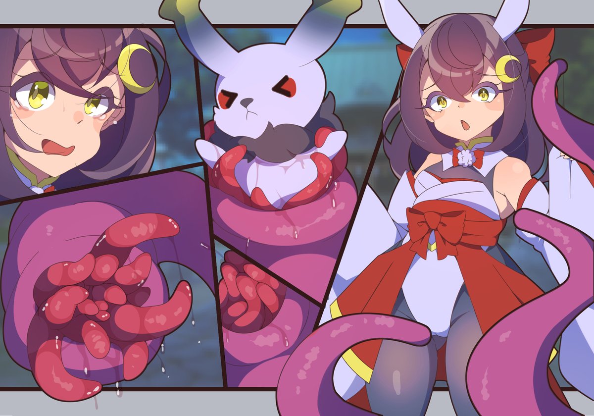 魔法少女ルナティック・ラヴィちゃんとマスコットのツキマル
ラヴィちゃんが魔物に負けて、マスコットをふたなりチンポに変えられてしまうわけが……

#transfur #TF 