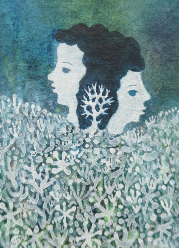 今日描いた絵『思遠の木』画用紙、透明水彩、2026.2.23