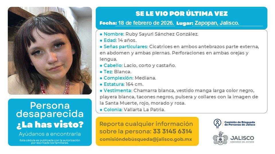 VMGlezR's tweet photo. Desaparece una joven en #Zapopan, #Jalisco. https://t.co/JsMQxlRZWv